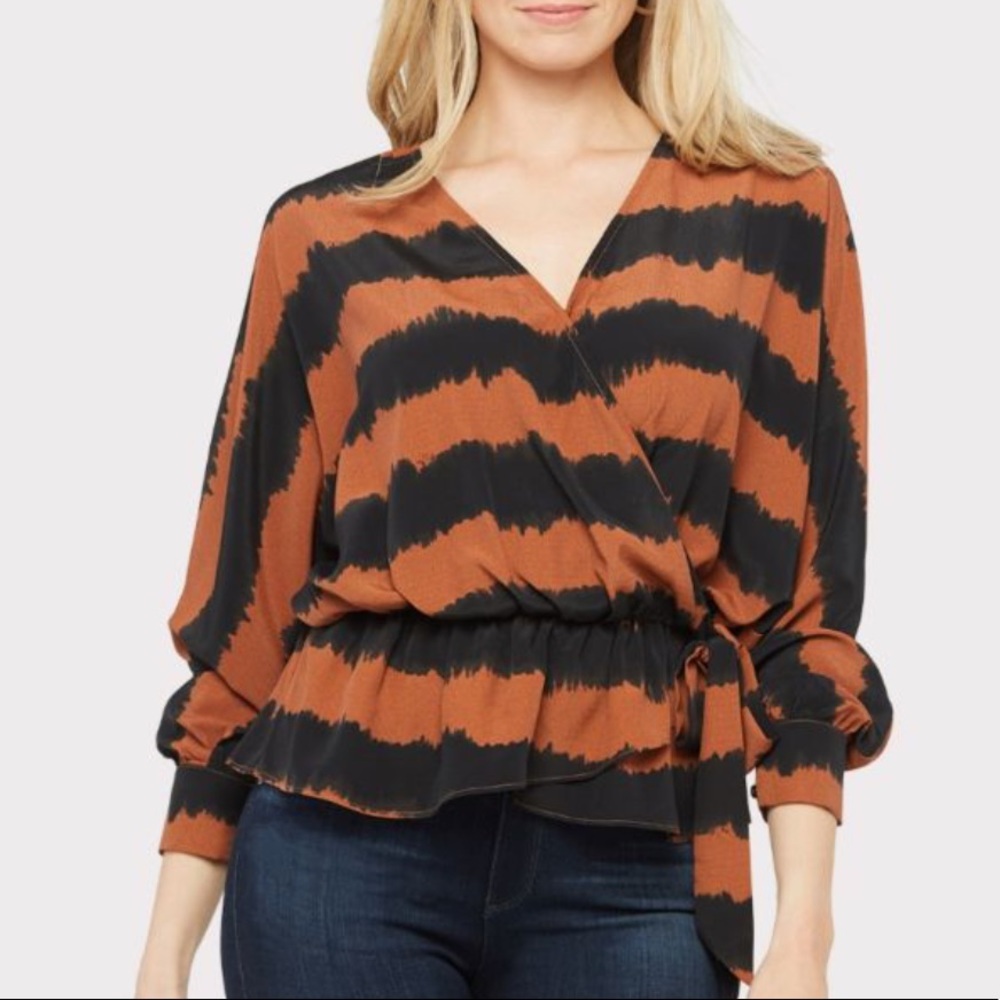 Evereve Peyton Jensen Meca Tie Dye Wrap Top